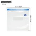 thumbnail image 5 of Unique Bargains Sacs sous Vide 10 Pcs, Sacs Alimentaires Réutilisables à Fermeture Éclair sous Vide avec Valve d'Air Sac de Rangement pour Aliments 22cm x 21cm, 5 of 5