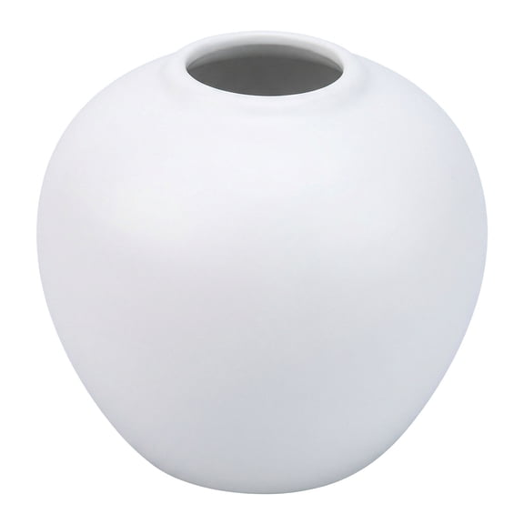 Unique Bargains Modern Ceramic Home Decor Small Ribbed Bud Vase White 4.3" x 4.3" x 4"