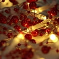 thumbnail image 5 of Morttic Christmas Festive Lighted 30LED Berry Beaded Garland for Indoor Decorations Xmas, Thanksgiving, Home Table Decor(Red), 5 of 5