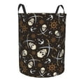 thumbnail image 2 of Daiia Pirate Skulls Round Laundry Basket with Handles Thickened Waterproof Circular hamper,Dirty Clothes Storage Basket for Bedroom,Bathroom,College Dorm-Medium, 2 of 8