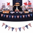thumbnail image 2 of njshnmn 4th of July Decorations, Patriotic Day Red, White and Blue Triangle Flag Pennant Banner, 3m, 2 of 7
