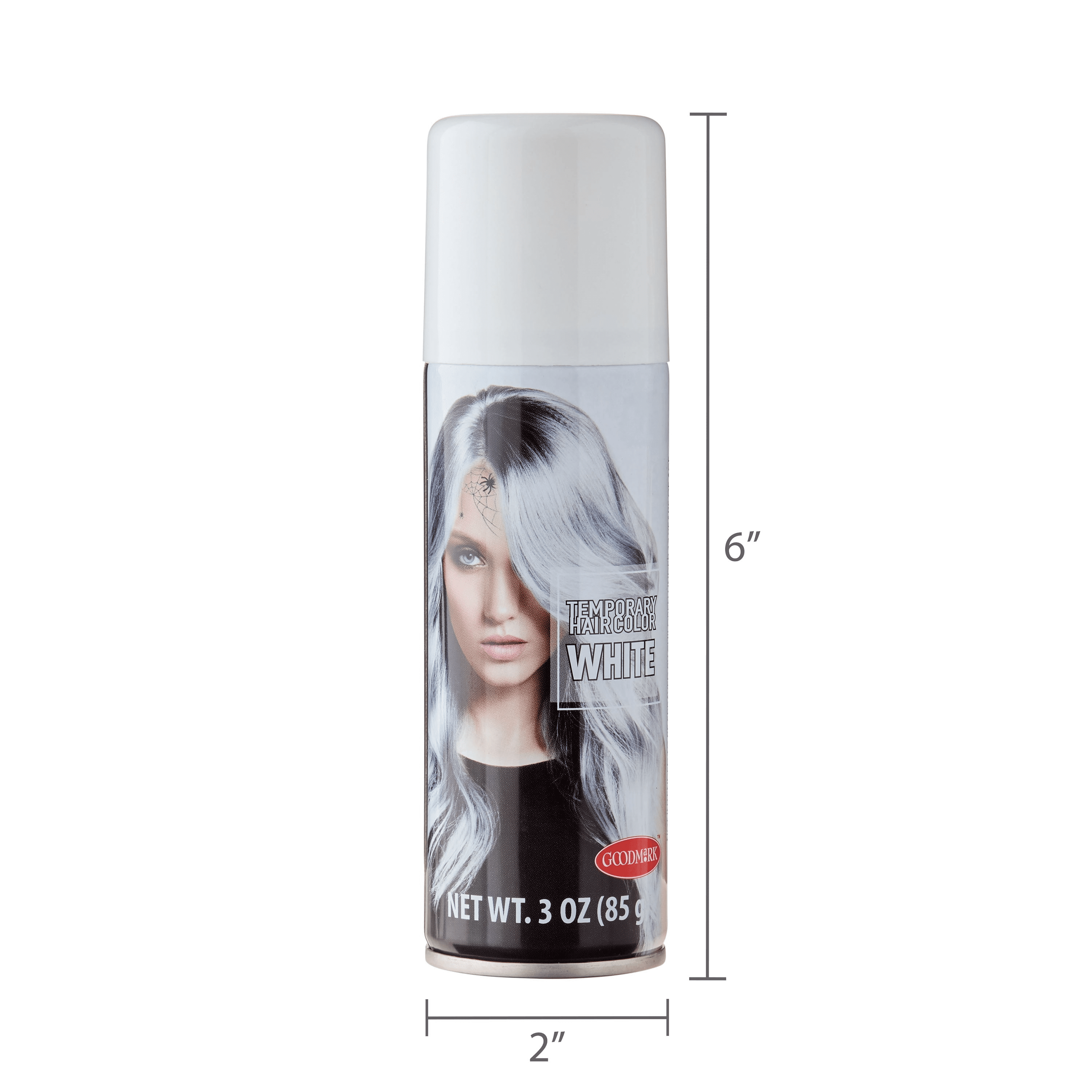White Hair Spray, Halloween Accessory, Temporary Color, 3oz,  by Goodmark USA