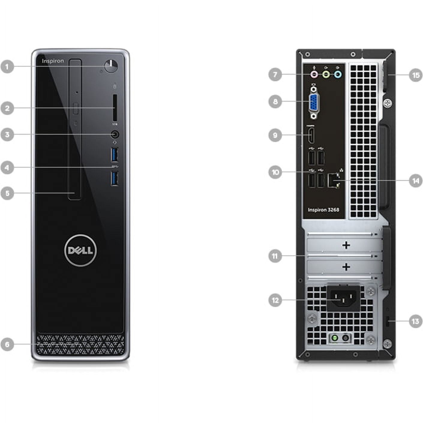 Dell Inspiron 3000 3268 Desktop Computer, Intel Core i3 7th