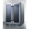 thumbnail image 2 of ADA compliant built-in or freestanding dual zone wine/beverage center with French door swing, seamless stainless steel trimmed glass doors, and stainless steel cabinet, 2 of 5