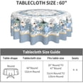 thumbnail image 6 of Fall Blue Pumpkin Round Tablecloth 60 Inch Fall Farmhouse Autumn Harvest Table Cloth Thanksgiving Fabric Tablecloth Elegant Table Cover Decorative for Indoor and Outdoor, 6 of 6