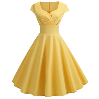 Vintage Dresses Classic Party Dresses Uk Brglopf Women Vintage 50s Retro  Dress Wrap V Neck Half Sleeve Sold