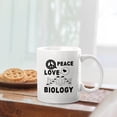 thumbnail image 2 of Awesome Peace Love Biology Pottery Coffee Mug, Biology Tea Mug, Biology Cup Gift Ideas For Men / Women, Biology White Ceramic Teacup 11 Oz., 2 of 7