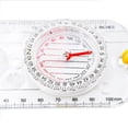 thumbnail image 4 of Ruler Map Scale Compass Camping Tools Space Saving in 1 Accuracy Transparent Multifunctional Shockproof Waterproof Survival Accessories Transparent, 4 of 8