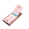 thumbnail image 4 of Wallet Back Case for Samsung Galaxy S22 Ultra with Wrist Strap, Stylish Magnetic Card Holder Finger Ring Kickstand PU Leather Lanyard Shockproof Slim Phone Case for Samsung Galaxy S22 Ultra, Pink, 4 of 7