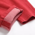 thumbnail image 6 of YLSDY Men's Skinny Fit Hip Hop Streetwear Trousers Straight Fit Jeans Comfy Stretch Denim Pants Distressed Washed Denim Pants Red XXL, 6 of 6