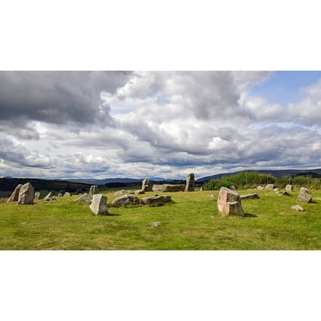 LAMINATED POSTER Stone Circle Dee-tal Aberdeenshire Scotland Old Poster Print 11 x