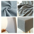 thumbnail image 3 of 4pcs Funda Cubierta Elástica de Silla Asiento de Color Sólido Resistente a Arrugas Adornos de Comedor perfecl Cubierta de silla de comedor elástica, 3 of 5