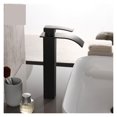 thumbnail image 2 of Waterfall Square Bathroom Basin Faucet Brass Material Surface Blackened Deck Installation Hot and Cold Water Basin Sink Faucet, 2 of 7