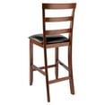 thumbnail image 6 of Winsome Wood Simone 2-Pc Cushion Ladder-back Counter Stool Set, Black & Walnut, 6 of 9
