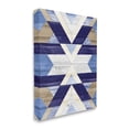 thumbnail image 3 of Blue Rustic Aztec Pattern Abstract Graphic Art Gallery Wrapped Canvas Print Wall Art, 3 of 7
