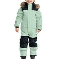 thumbnail image 2 of Mifsaly Girls Boys Snowsuit Unisex Kids Ski Suit Waterproof Windproof Winter Thermal Snowsuit Thicken Warm Outdoor Overalls Snowboard 2025 Cold Weather Workout Outfits, 2 of 3