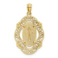 thumbnail image 3 of 14k W/Rhodium Polished Cross Medal Pendant K5704, 3 of 4