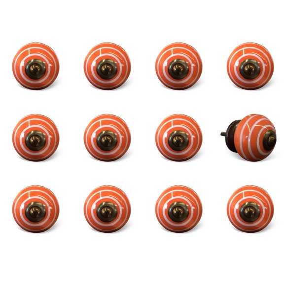 KNOB-IT VINTAGE HANDPAINTED CERAMIC KNOBS (12-Pack) KI1234
