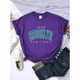 thumbnail image 1 of 1898 Brooklyn New York Print Womens Short Sleeve Vintage Fas, 1 of 2