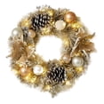 thumbnail image 1 of Clearance! Silver Grey Christmas Rattan Circle Christmas Wreath For The Front Door 18 Inches With Merry Christmas Sign Festive Door Wreath Christmas Wreath, 1 of 9