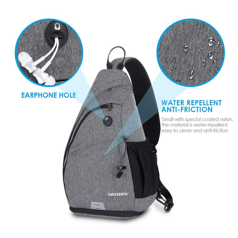 WATERFLY Small Crossbody Sling Backpack Anti Theft Backpack for Traveling  Chest Bags for Men&Women Multipurpose Casual Daypack Hiking Shoulder Bag  (Gray) - Yahoo Shopping