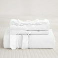 thumbnail image 3 of DNG Creations 1 Piece Double Ruffle Duvet Cover With Zipper Closure ( Solid White ) All-Season 100% Egyptian Cotton, 800 Thread Count ( Full/Queen - Size ), 3 of 6