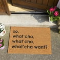 thumbnail image 7 of Giyblacko Carpet"What Do You Want?" Classic Brown Floor Mat with English Phrase, Non-Slip Indoor Welcome Rug., 7 of 7