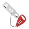thumbnail image 4 of Cerradura de seguridad para puerta de viaje, roja, de doble uso, portátil, antirrobo, bloqueador temporal para puerta de habitación., 4 of 14