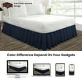 thumbnail image 4 of HNB Store Ruffled Bed Skirt Easy Fit 12" inch Drop | Microfiber Made | Short King | Navy Blue, 4 of 7