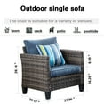 thumbnail image 2 of Ovios Outdoor Wicker Chairs Set 2 Pieces Patio Furniture High Back Patio Chairs with 3.54'' Thickness, 2 of 8