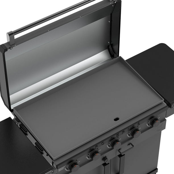 バーベキュー・調理用品 Black LabelFlatBurnerFullBlackverGS-450R Member's Mark Pro Series 5-Burner Black Gas Griddle