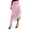 Pink, variant on Shrysg Women's Casual Satin Midi Skirt with Elastic High Waist and Asymmetrical Hem for Daily Wear Army Green