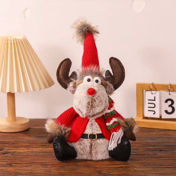 2026 New Plush Toys, Christmas Christmas Decoration Doll Creative Stretch Leg Elk Desktop Window Decoration Prop, Stuffed Animals Toys for Boys Girls Back to School Gifts, Easter Birthday Gifts