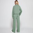 thumbnail image 6 of Pyhlmscde Two Piece Sets for Women, Lounge Sets for Women, Half Zip Sweatshirt Women, Women's Comfortable Casual Solid-Color Long Pants Spring/Fall Set Green XL, 6 of 6