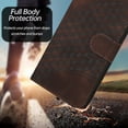 thumbnail image 3 of Designed for Samsung Galaxy A16 5G Case Wallet, Women Flip Folio Cover with Embossed PU Leather Stand Credit Card Holders Slots Wrist Strap Magnetic Closure Phone Case for A16 5G, Coffee, 3 of 7