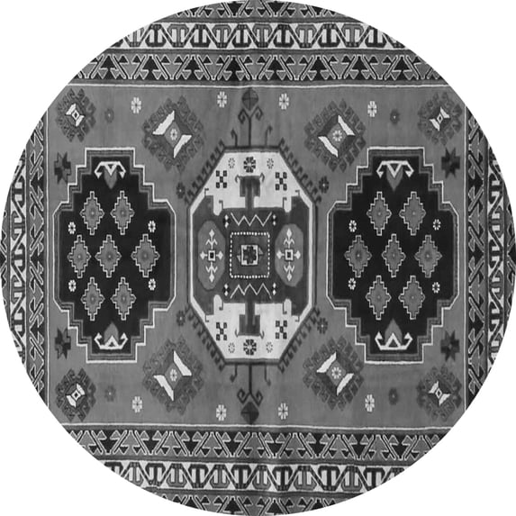Ahgly Company Machine Washable Indoor Round Persian Gray Traditional Area Rugs, 7' Round
