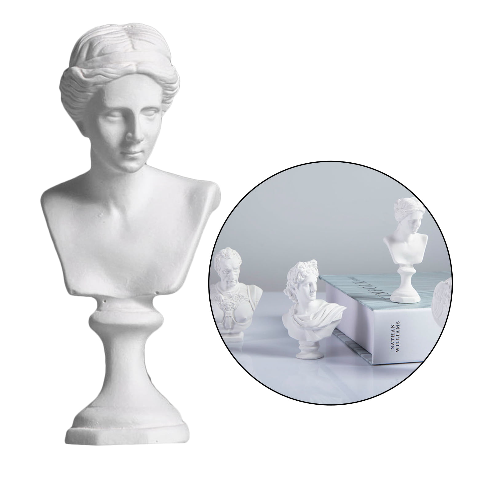 David Head Bust Statue Greek Mythology Sculpture Figurine Art Resin Ornament 