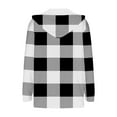 thumbnail image 6 of UVEASISHA Plaid Flannel Jacket Women Hooded Fleece Lined Winter Coats Trendy Full Zip Warm Sweatshirt Jackets Comfy Plush Hoodie Coat with Pockets Black S, 6 of 6