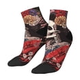 thumbnail image 3 of Salouo Geisha Skeleton With Flowers Pattern Unisex Middle Tube Socks,Middle-Finger Knee High Socks Over The Calf Tube Stocking Crew Stockings for Women and Men Tube Socks, 3 of 8