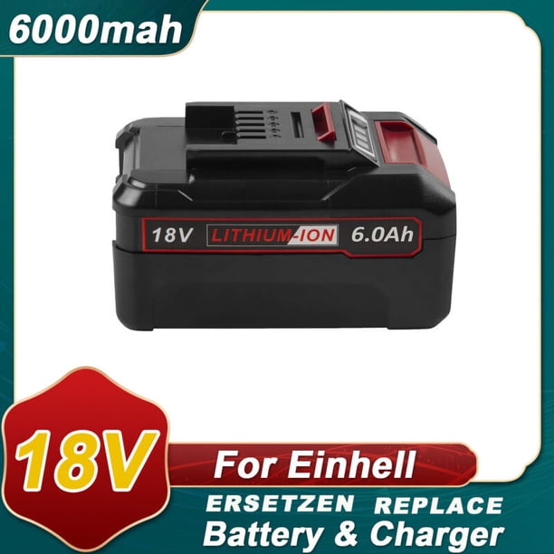 Batería de Reemplazo de 18V 6.0Ah Li-Ion Compatible con Einhell 18V Power X-Change Inalámbrica Power Tools 4511496 4511437