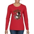 thumbnail image 1 of Wild Bobby, Biker Betty Boop Wild One MC Motorcycle Betty Boop Womens Long Sleeve T-Shirt, Red, Large, 1 of 5