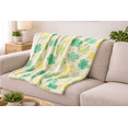 thumbnail image 5 of St. Patrick’s Day Clover Throw Blanket, Allover Shamrock Print, 60 x 72 Inches, Green, 5 of 6