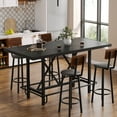 thumbnail image 4 of Tribesigns Counter Height Bar Table, 62.99" Long Pub Bar Table With Metal Footrest For Dining Kitchen Breakfast, 4 of 10