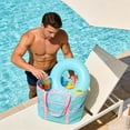 thumbnail image 6 of Oversized Beach Tote Bag with Mesh Pockets for Swimwear Storage and Organizing, Water Resistant Nylon Travel Tote for Pool, Beach, and Gym with Comfortable Wide Handle, 6 of 6