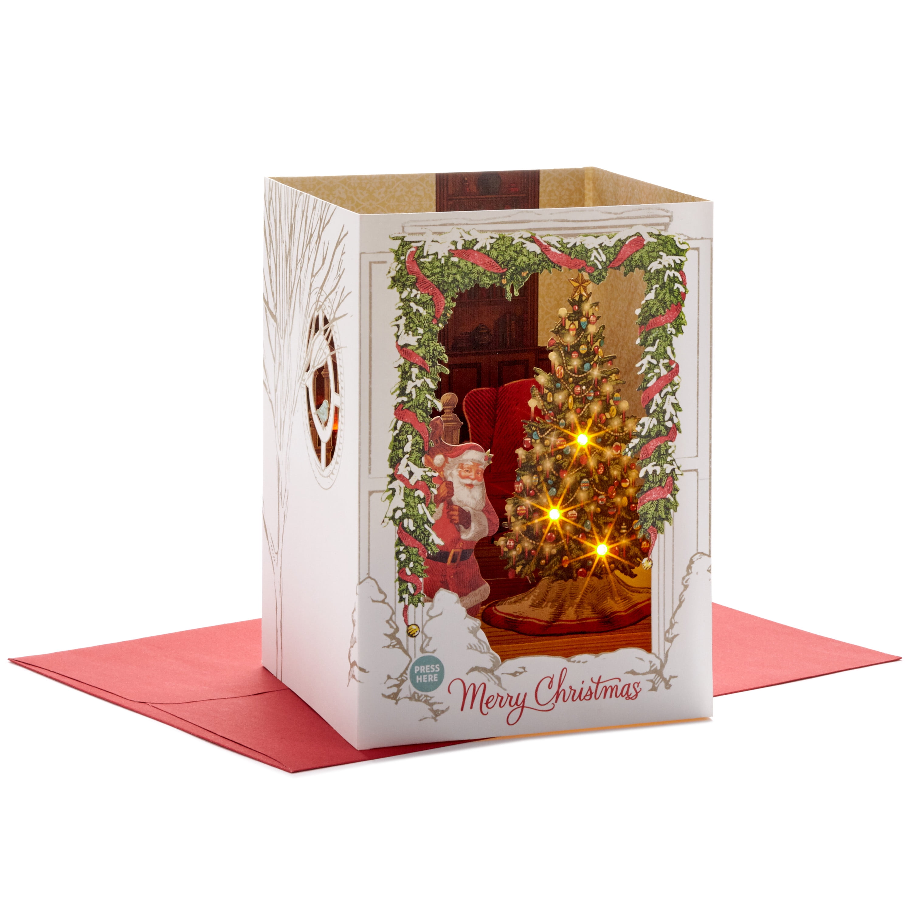 Hallmark Red Velvet Christmas Cards for Brother & Family w/Matching Env 