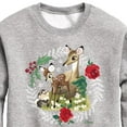 thumbnail image 3 of Disney Bambi - Christmas - Family In The Forest - Toddler & Youth Crewneck Fleece Sweatshirt, 3 of 5