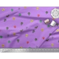 thumbnail image 3 of Soimoi Purple Cotton Voile Fabric Skull & Cat Tribal Print Fabric by the Yard 42 Inch Wide, 3 of 3