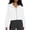 White, variant on Women's Fashion Solid-Color Hooded Jacket Short-Length Zipper Sweatshirt Outerwear
