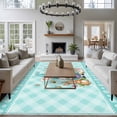 thumbnail image 3 of Spring Easter Area Rugs 5'x8', Small Throw Rugs for Classroom Bedroom, Cute Rabbits Gnomes Eggs Bees Flowers Blue Green Indoor Outdoor Rug Non-Slip Low Pile Carpet Runner Reversible Floor Mats, 3 of 8