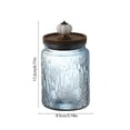 thumbnail image 3 of Glass Jar with Airtight Lid – Vintage Storage Canister for Kitchen Pantry, Container for Candy, Sugar, Coffee, Cookie, Tea, Salt, Treat, Snack, Blue, 3 of 6
